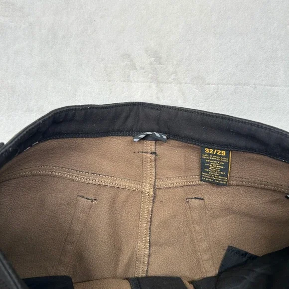 CAT Caterpillar Fleece Lined Pants‎ Black Mens Size 32x29 Black Work